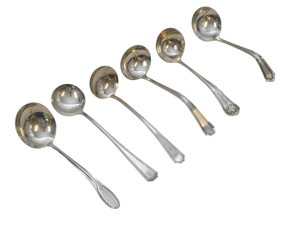 Lot 194: 6 STERLING SILVER LADLES DURGIN - GORHAM - FRANK SMITH