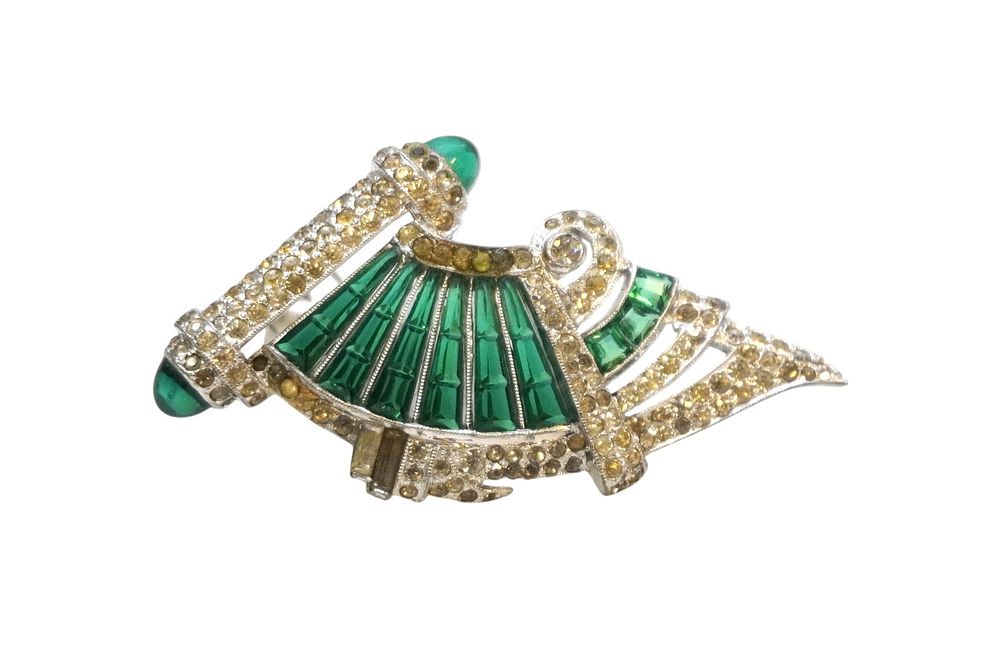 Lot 206: SCARCE R. DEROSA ART DECO ERA FUR OR SWEATER CLIP