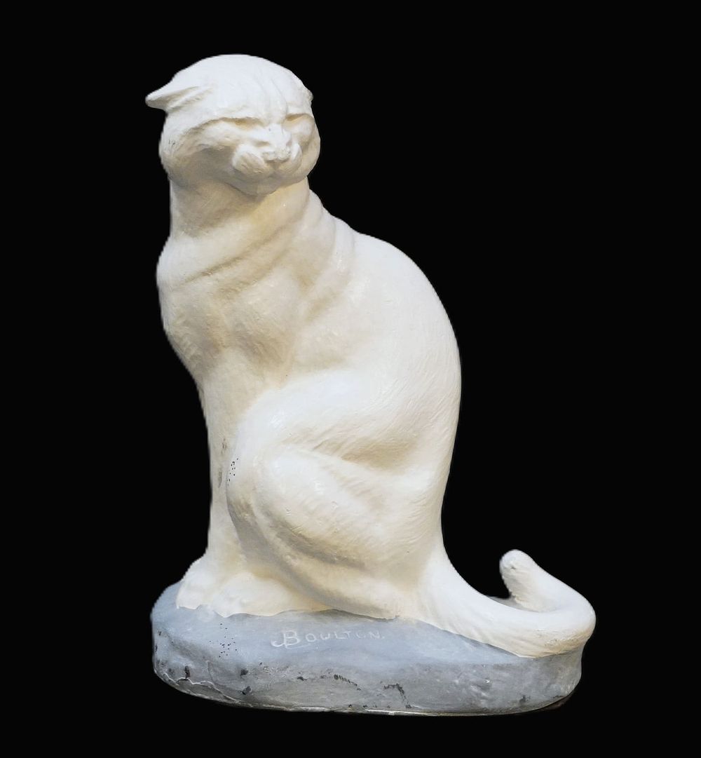 Lot 342: VINTAGE COUGAR SCULPTURE SIGNED J.L. BOULTON