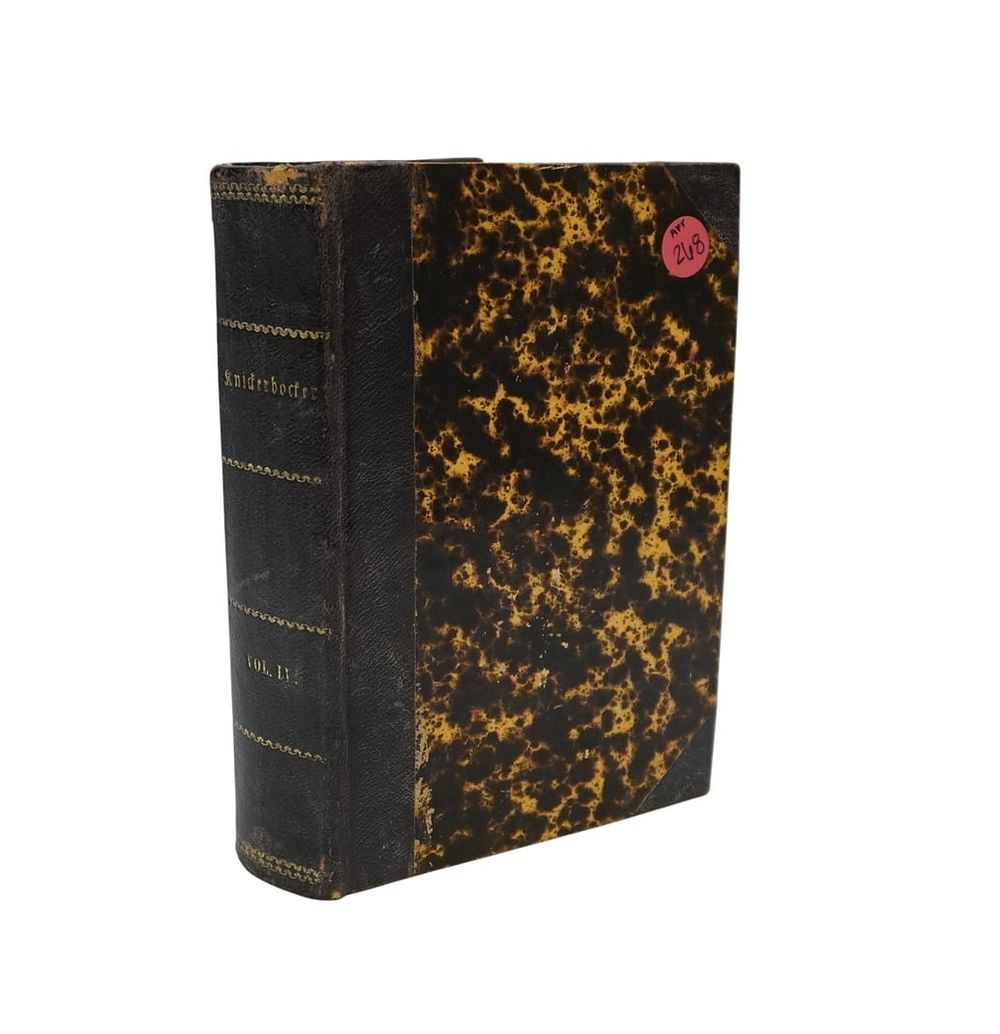 Lot 268: RARE 1860 WASHINGTON IRVING BOUND VOLUME OF THE KNICKERBOCKER VOLUME LV