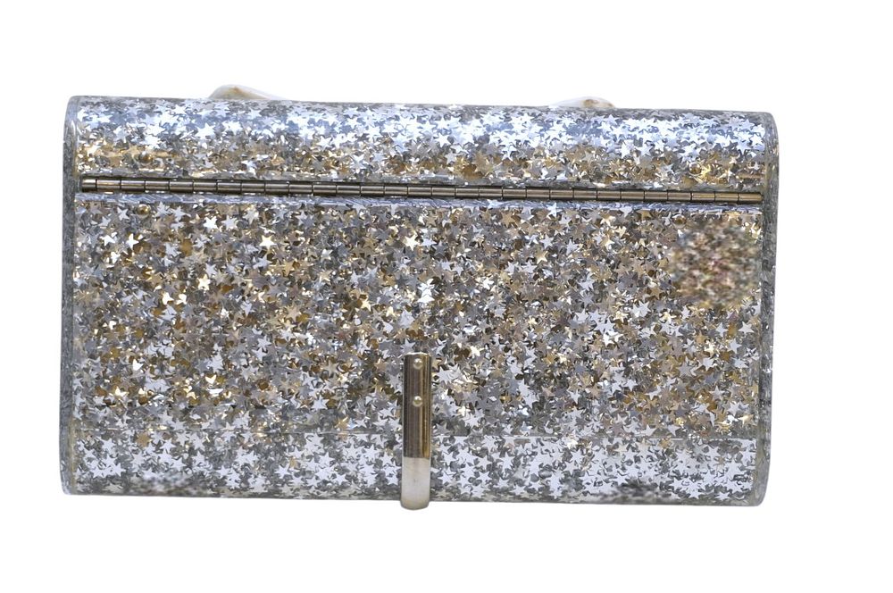 Lot 178: RARE WILARDY 1950s LUCITE CONFETTI CLUTCH
