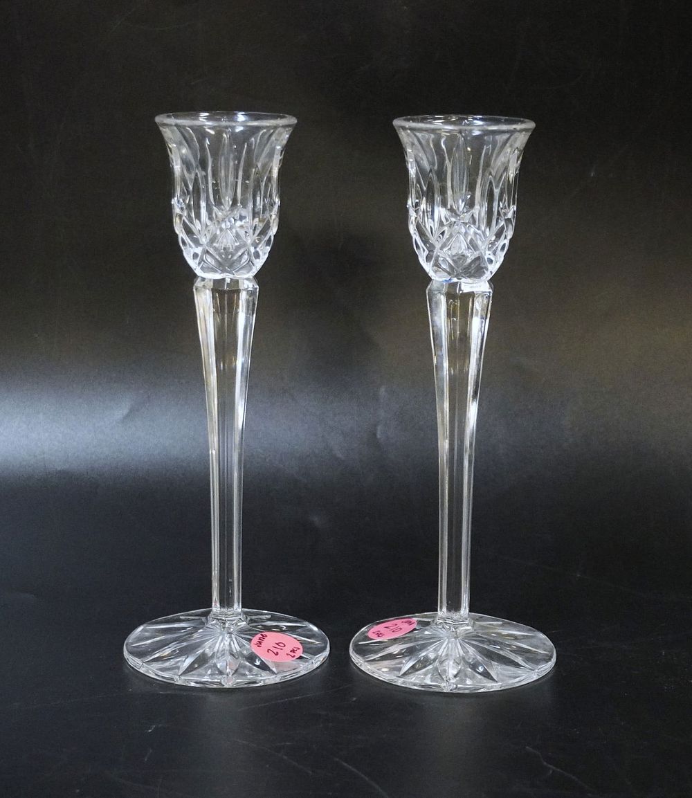 Lot 210: 2 GORHAM LADY ANNE CRYSTAL CANDLESTICKS