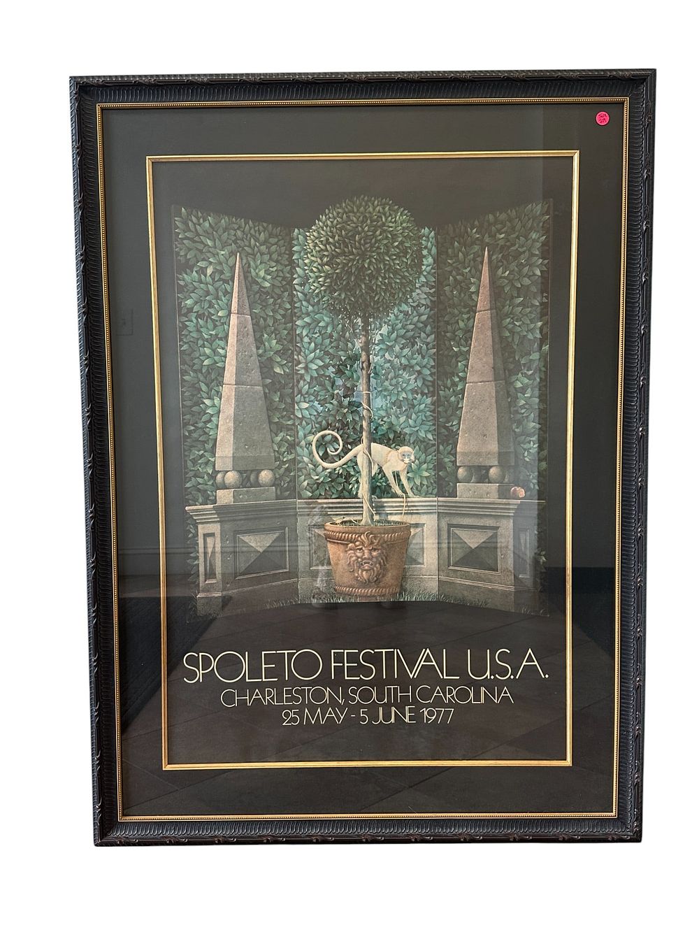 Lot 219: VINTAGE 1977 SPOLETO POSTER BY CHRISTIAN THEE FRAMED