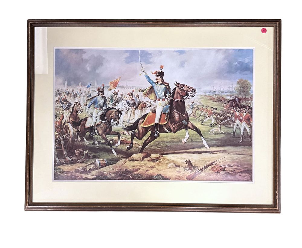 Lot 225: VINTAGE SANDOR BODO REVOLUTIONARY WAR LITHO