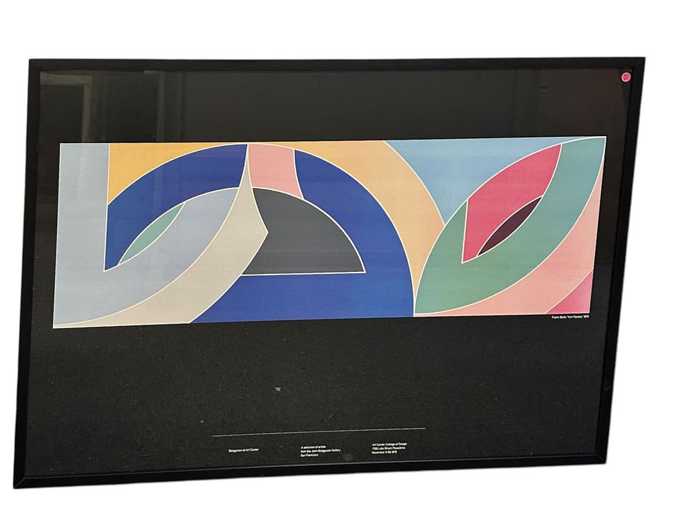 Lot 237: LARGE 1970 FRANK STELLA " YORK FACTORY" FRAMED POSTER