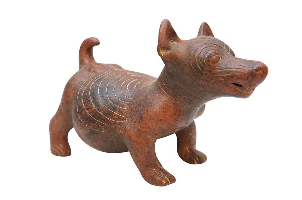 Lot 245: MEXICAN FOLK ART POTTERY COLIMA DOG