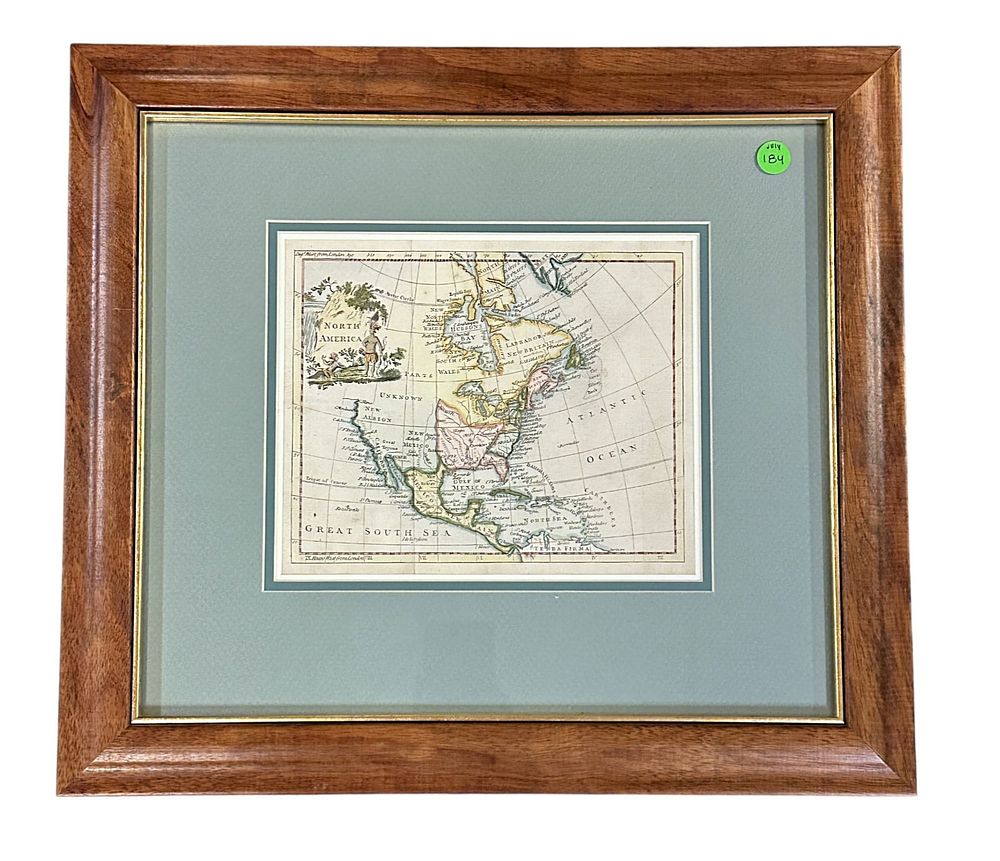 Lot 184: THOMAS JEFFERYS MAP OF NORTH AMERICA