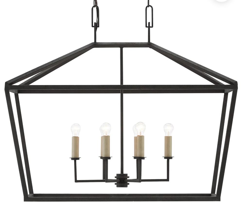 Lot 166: CURREY & CO WROUGHT IRON INDUSTRIAL CHANDELIER
