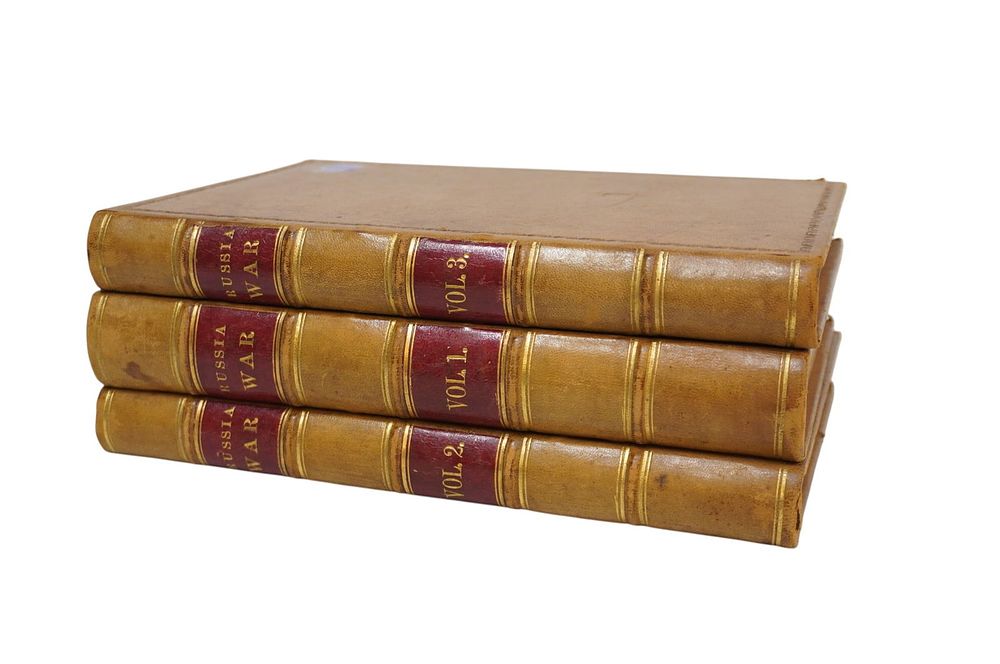 Lot 170: ANTIQUE "THE HISTORY OF THE WAR WITH RUSSIA" BY HENRY TYRELL COMPLETE 3 VOLUME SET