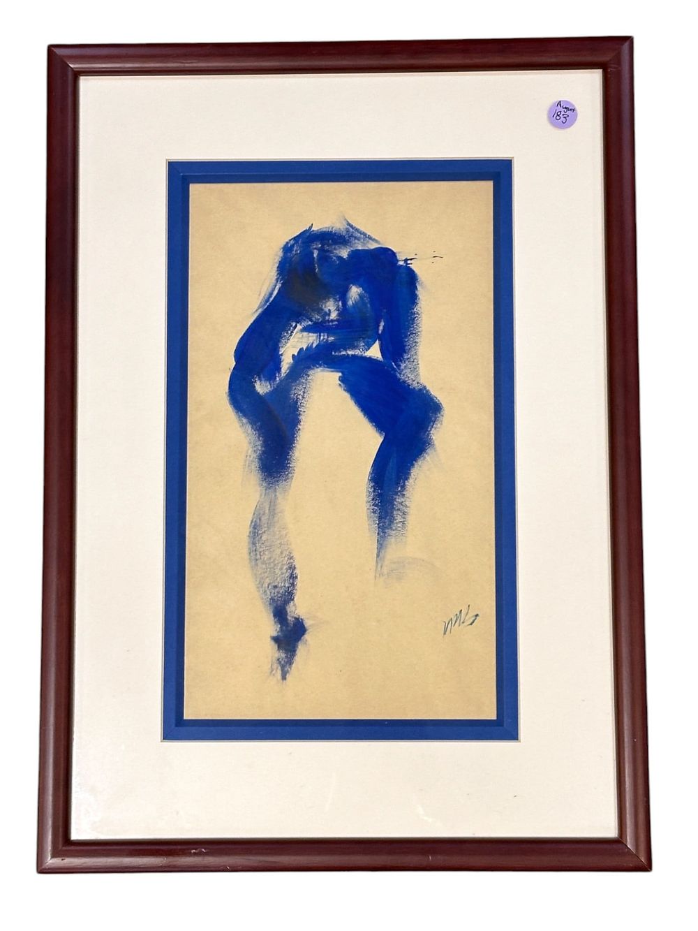 Lot 183: FRAMED ABSTRACT IN KLEIN BLUE AFTER YVES KLEIN