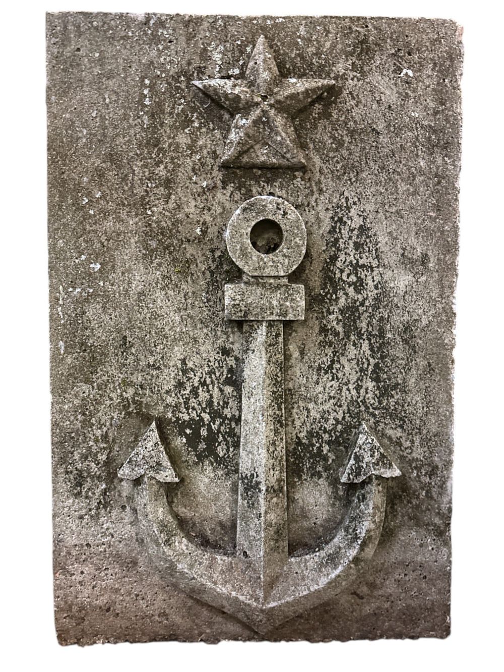 Lot 227: USN ANCHOR CARVED STONE ARCHITECTURAL ELEMENT - CHARLESTON NAVY YARD