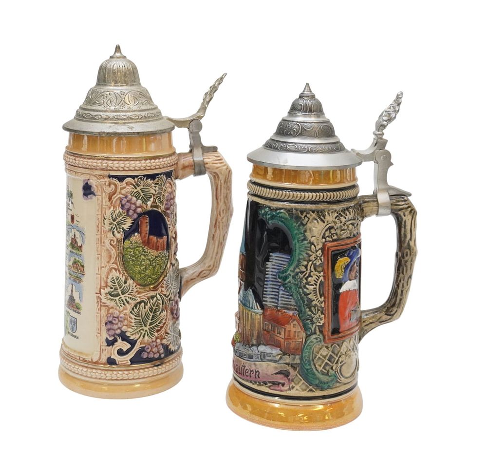 Lot 275: PAIR OF VINTAGE GERZ W. GERMANY BEER STEIN
