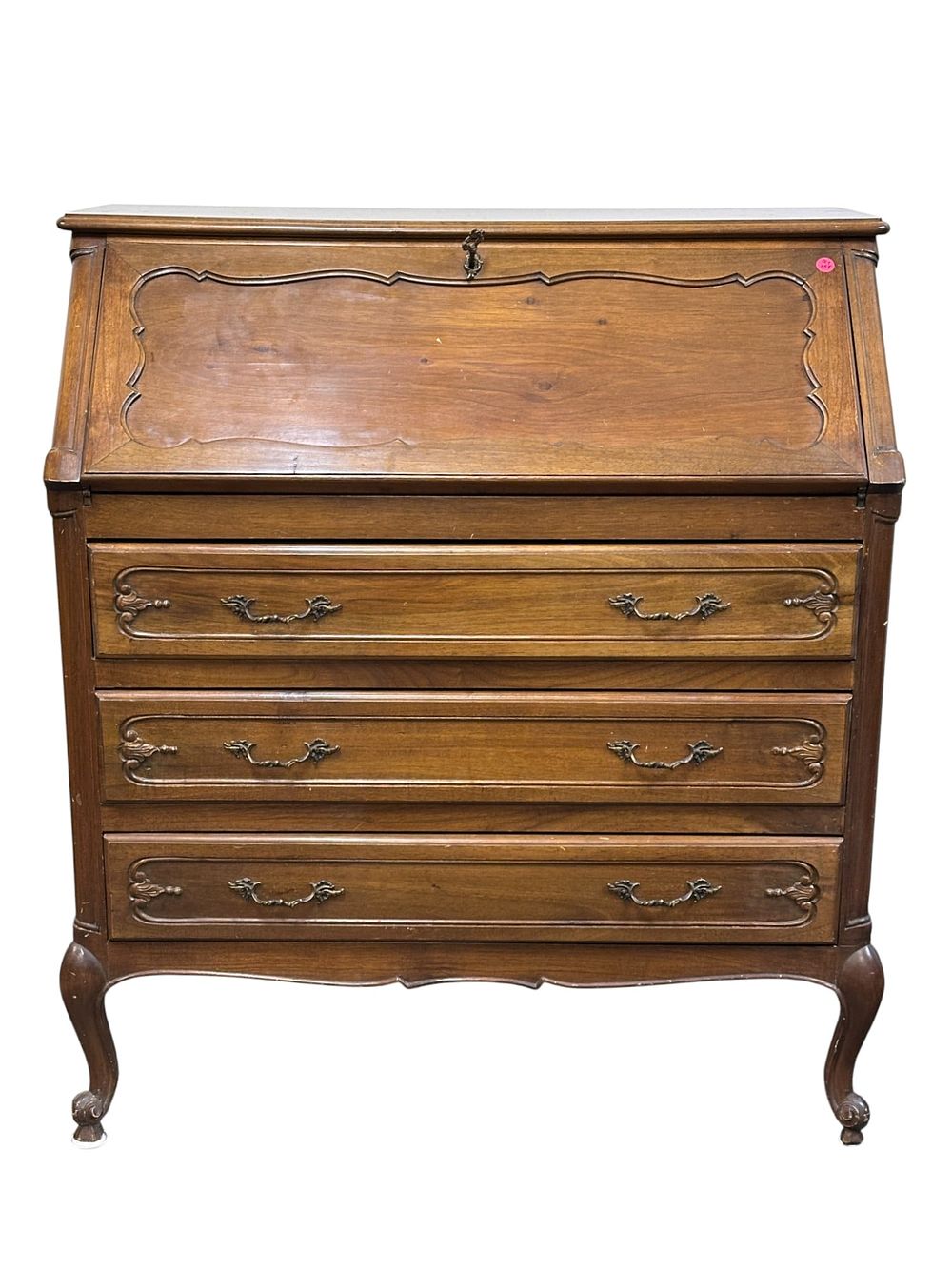Lot 158: OAK FRENCH COUNTRY SECRETARY DESK