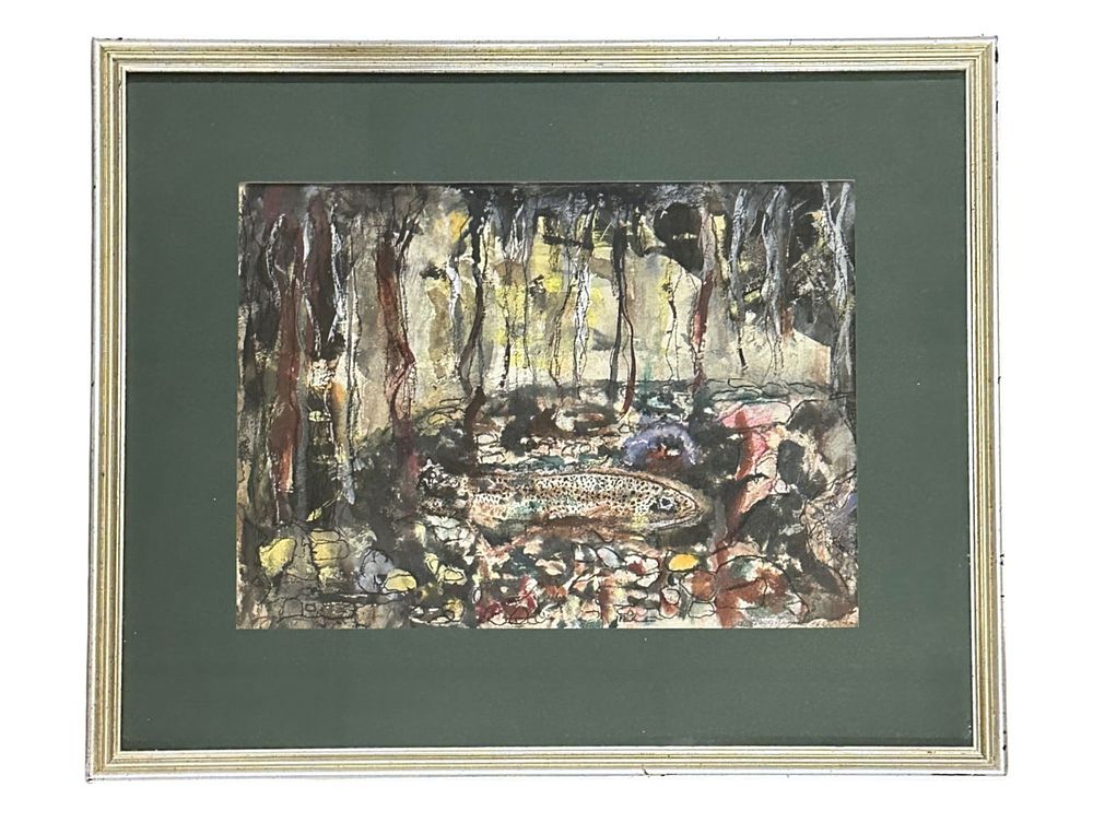 Lot 172: MID CENTURY BETTY CRAWFORD WATERCOLOR