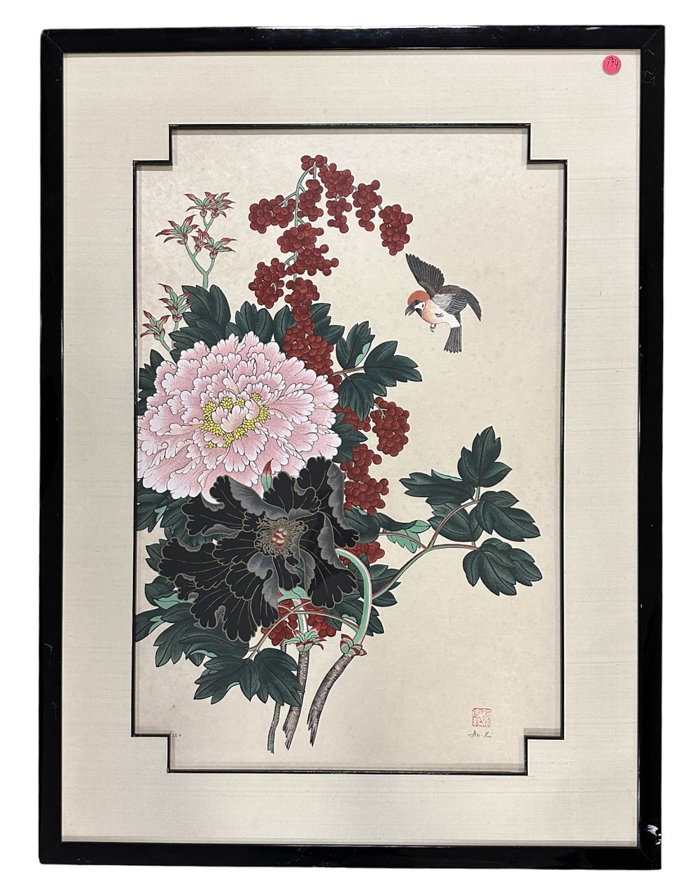 Lot 174: AN LI HAN SERIGRAPH LTD ED FLOWER OF PROSPERITY