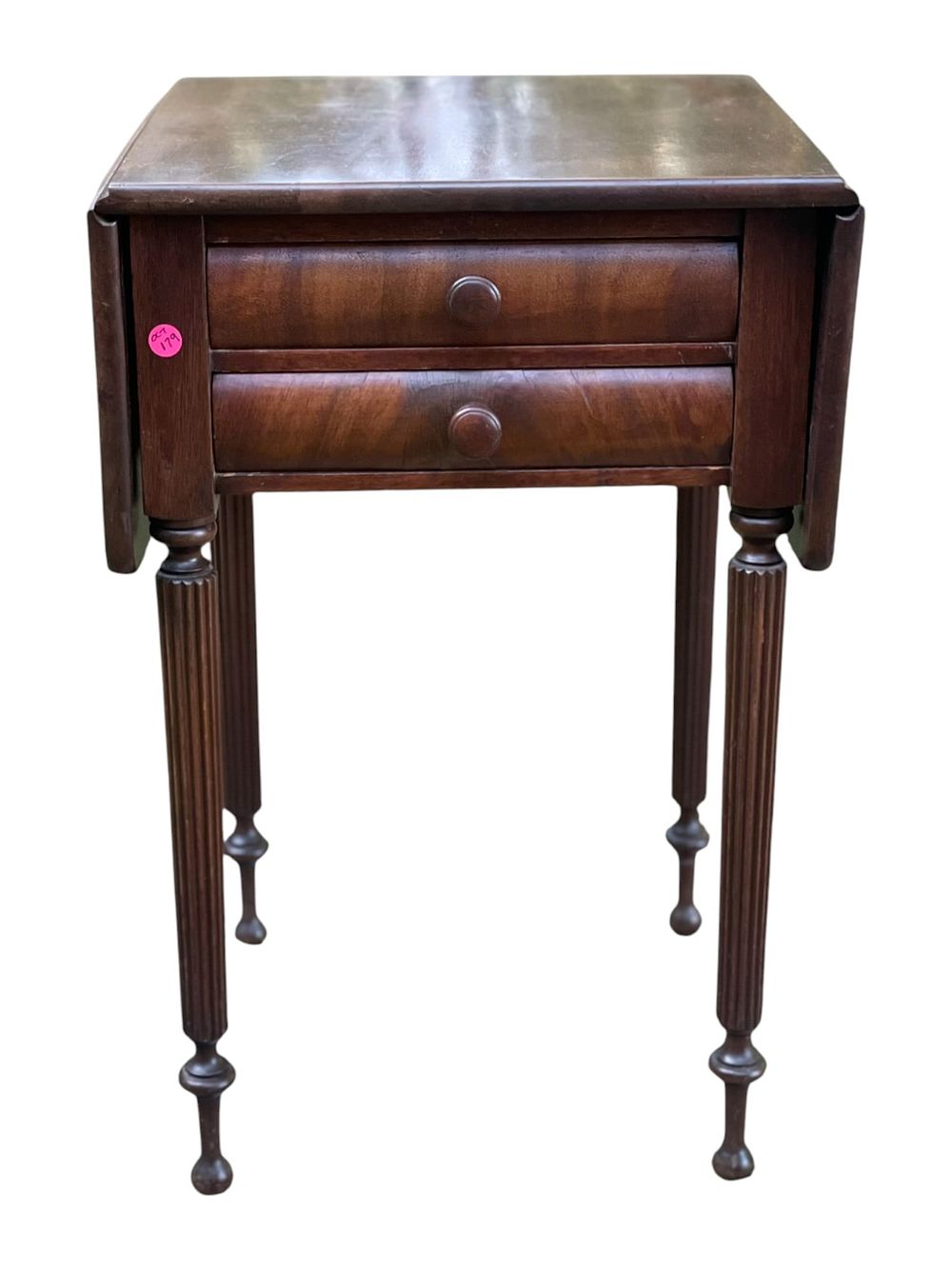 Lot 179: SHERATON DROP LEAF WORK TABLE