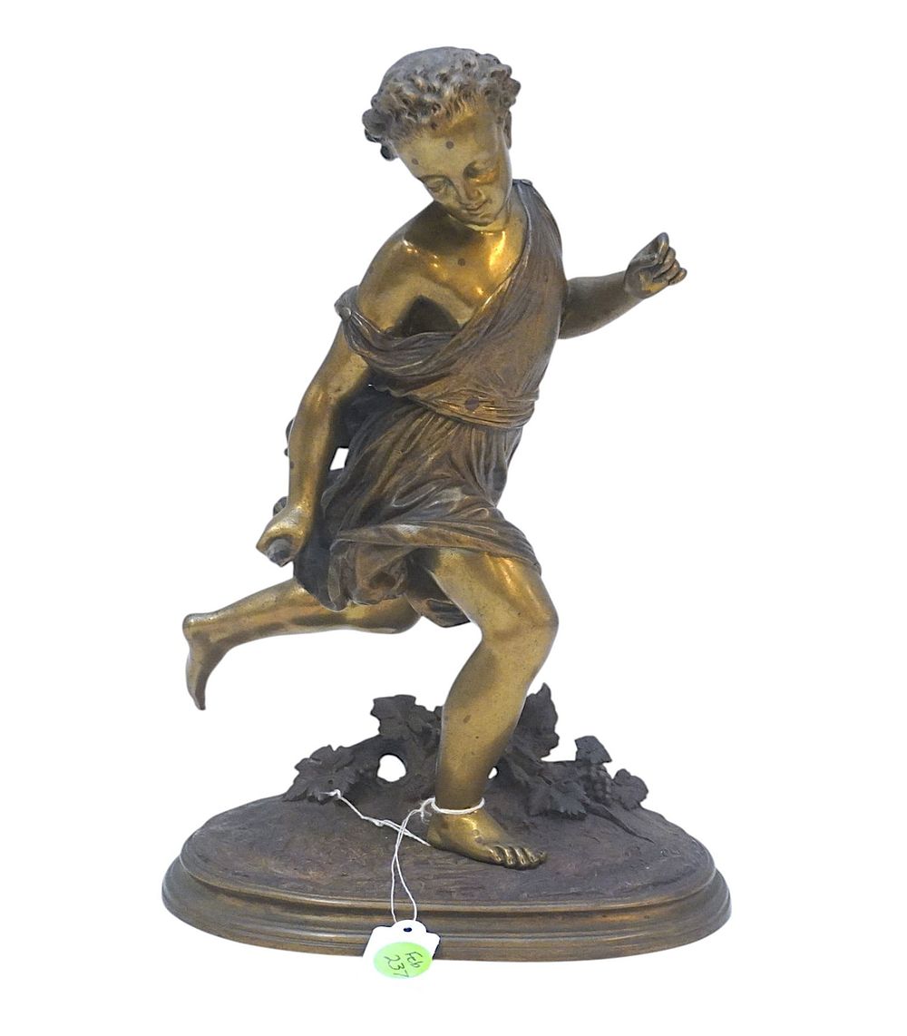 Lot 181: DUCHOISELLE FRENCH BRONZE GIRL AT PLAY