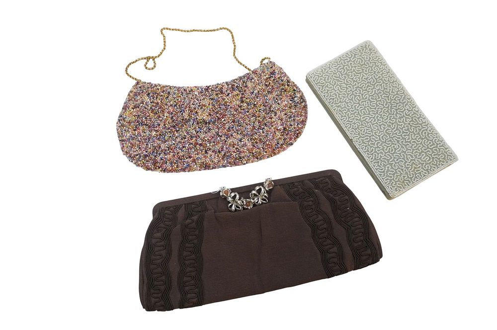 Lot 201: 3 VINTAGE EVENING PURSES