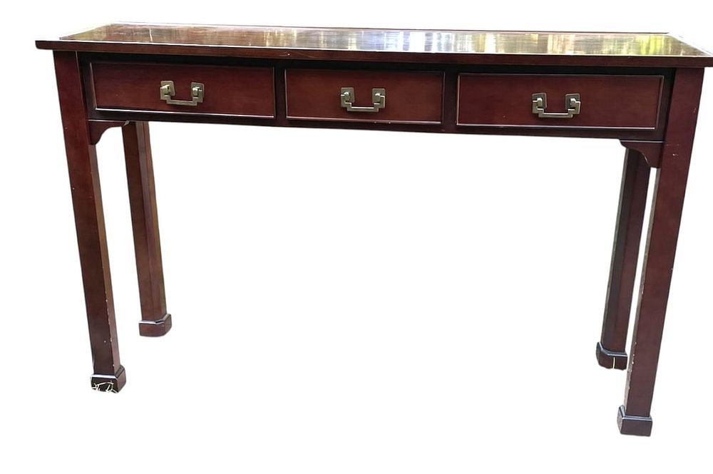 Lot 253: BOMBAY COMPANY MAHOGANY CONSOLE TABLE