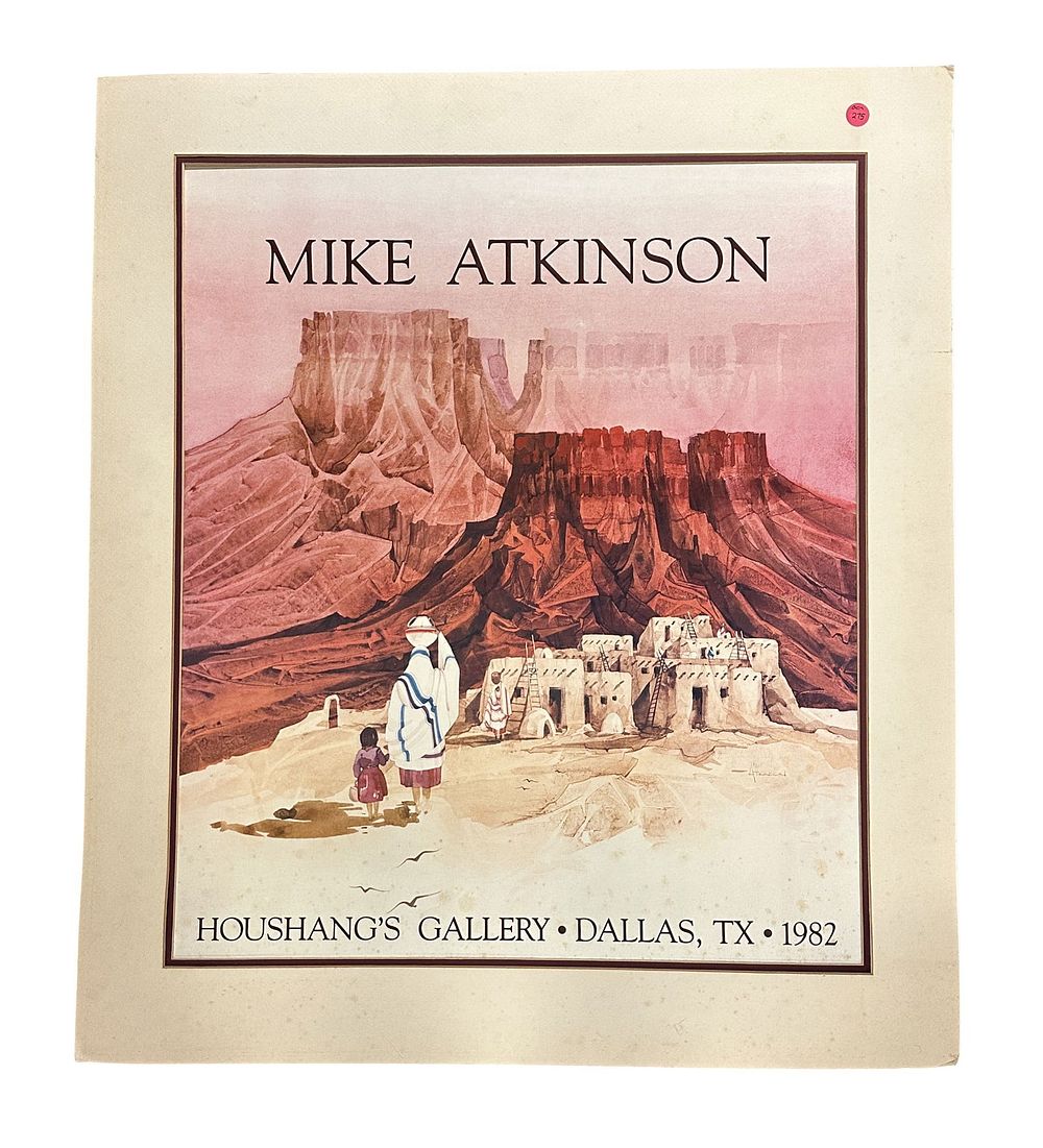 Lot 275: 1982 MIKE ATKINSON EXHIBITION POSTER DALLAS