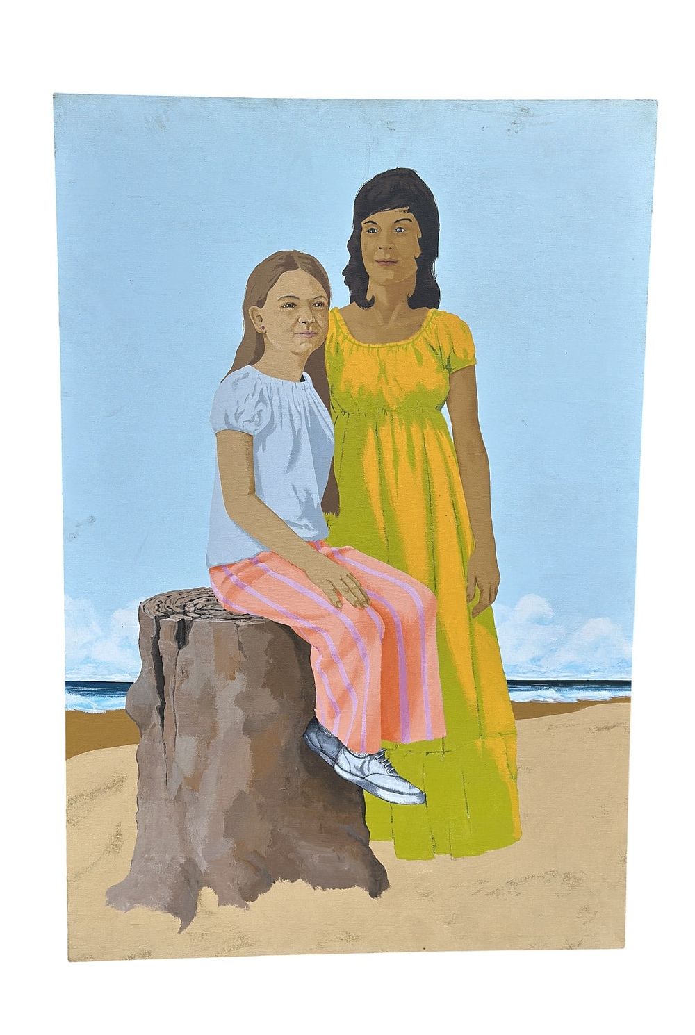 Lot 309: VINTAGE 1960-70S PORTRAIT 2 GIRLS