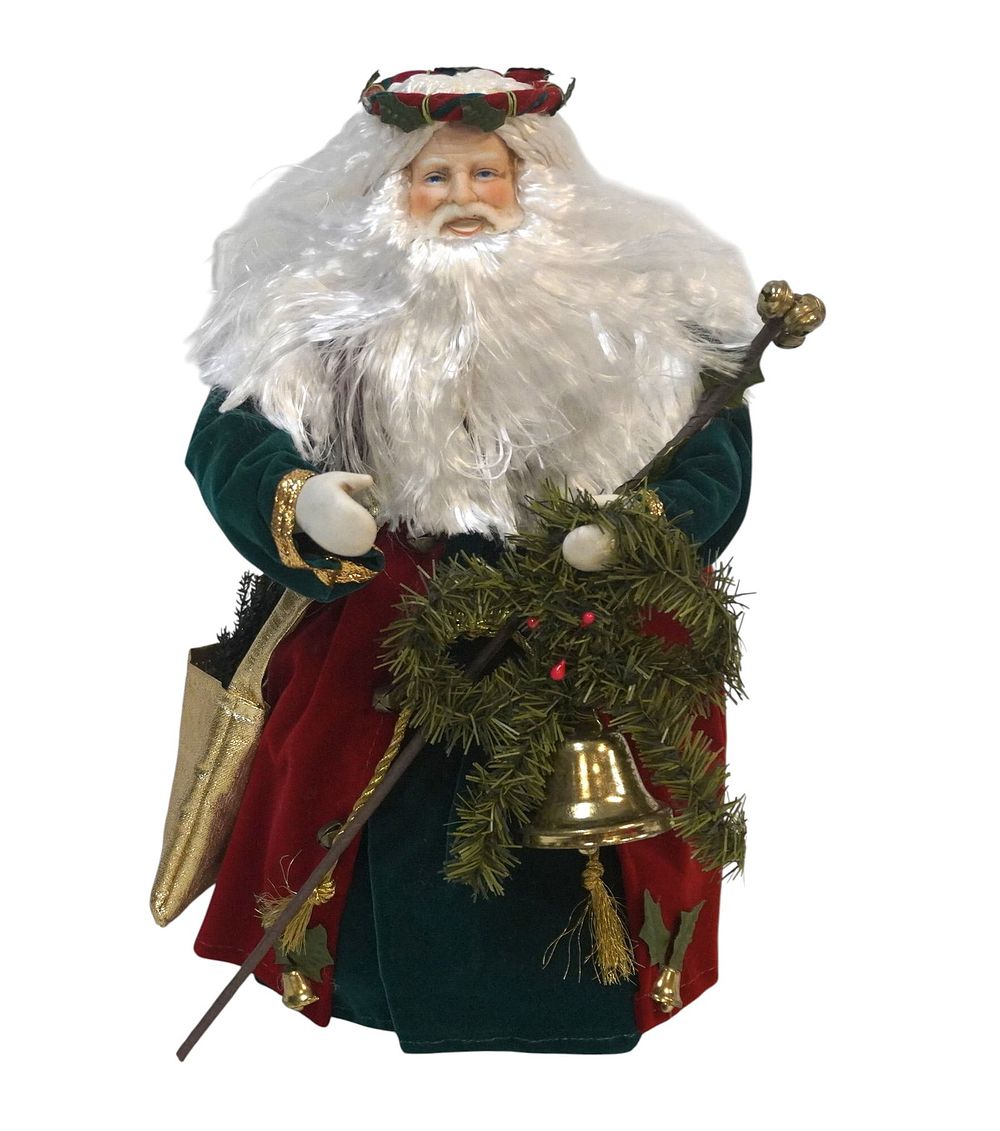 Lot 339: VINTAGE SANTA CLAUS CHRISTMAS TREE TOPPER