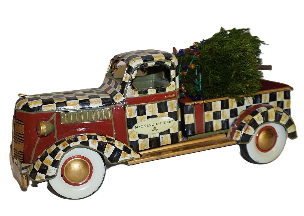 Lot 344: MACKENZIE-CHILDS COURTLY CHECK HOLIDAY TRUCK