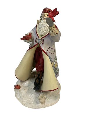 LENOX HAND PAINTED A CHRISTMAS TRAVELER. Lenox Hand Painted Santa figurine, A Christmas Traveler 