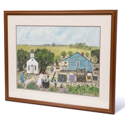 LARGE SAMUEL RAVENEL GAILLARD LOWCOUNTRY LITHO. Samuel Ravenel Gaillard Large Lowcountry 