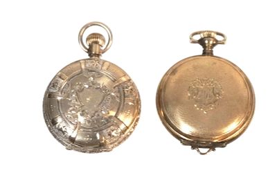 2 ANTIQUE AMERICAN WALTHAM LADIES POCKET WATCHES. 1- American Waltham 1894 7j Gilt Movement 