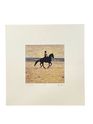 HANS HOEFER WAIMANALO BLUES HAWAII ARTISTS PROOF. Vintage Hans Hoefer "Waimanalo Blues, Hawaii" 