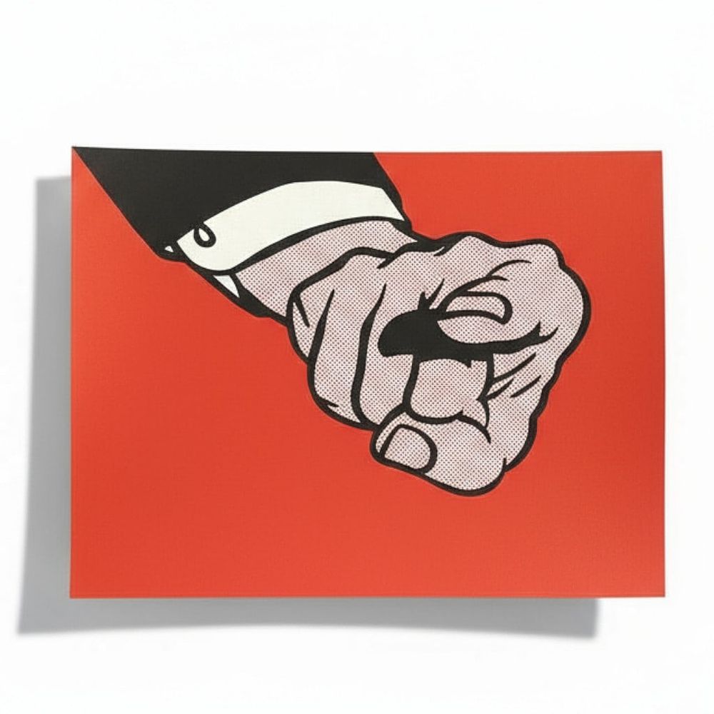Lot 163: ROY LICHTENSTEIN FINGER POINTING SCREEN PRINT