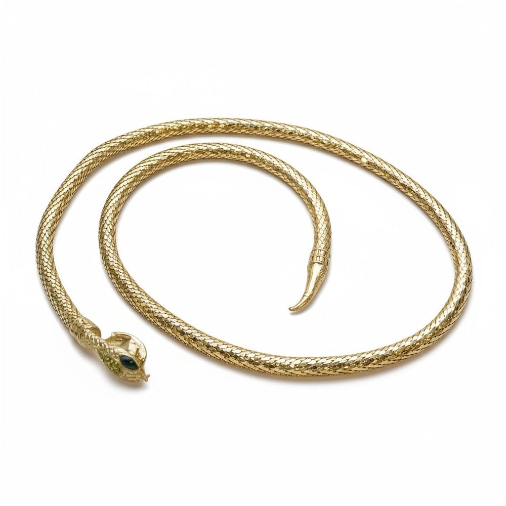 Lot 166: VINTAGE WHITING & DAVIS SNAKE BELT