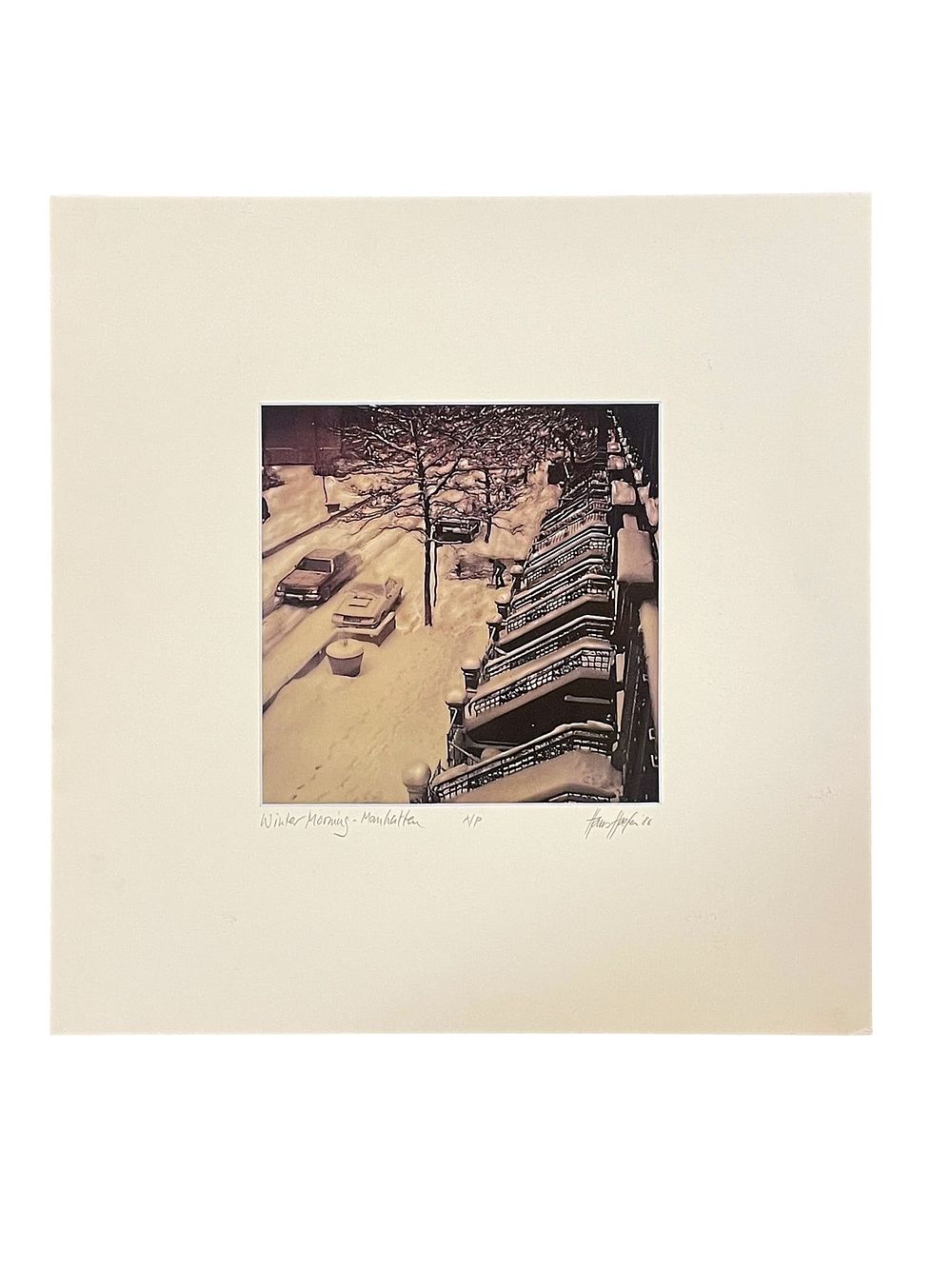 Lot 170: HANS HOEFER WINTER MORNING MANHATTAN ARTISTS PROOF