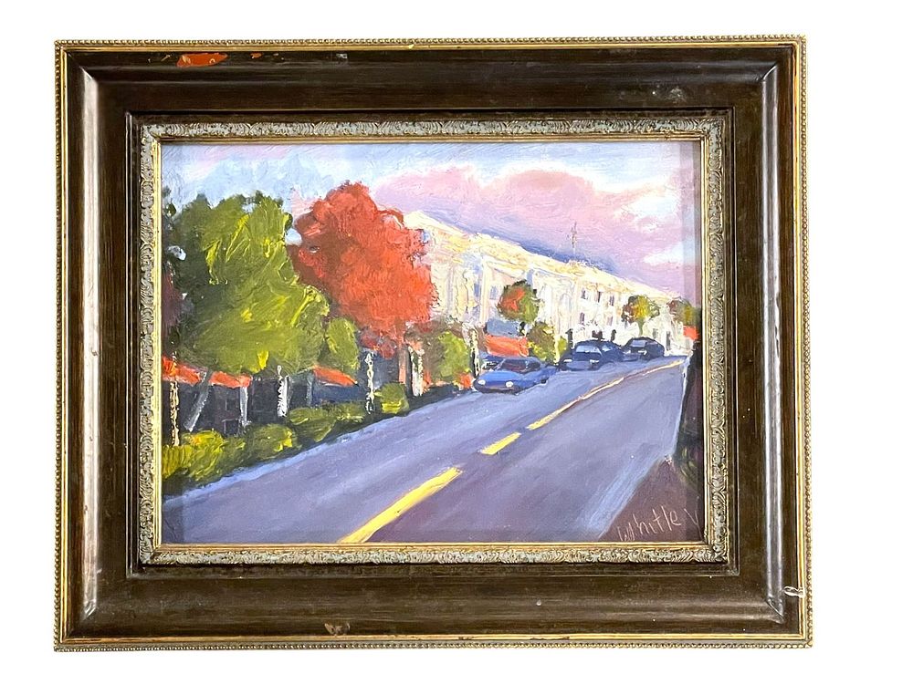 Lot 246: IMPRESSIONIST CITY STREET BY WHITLEY