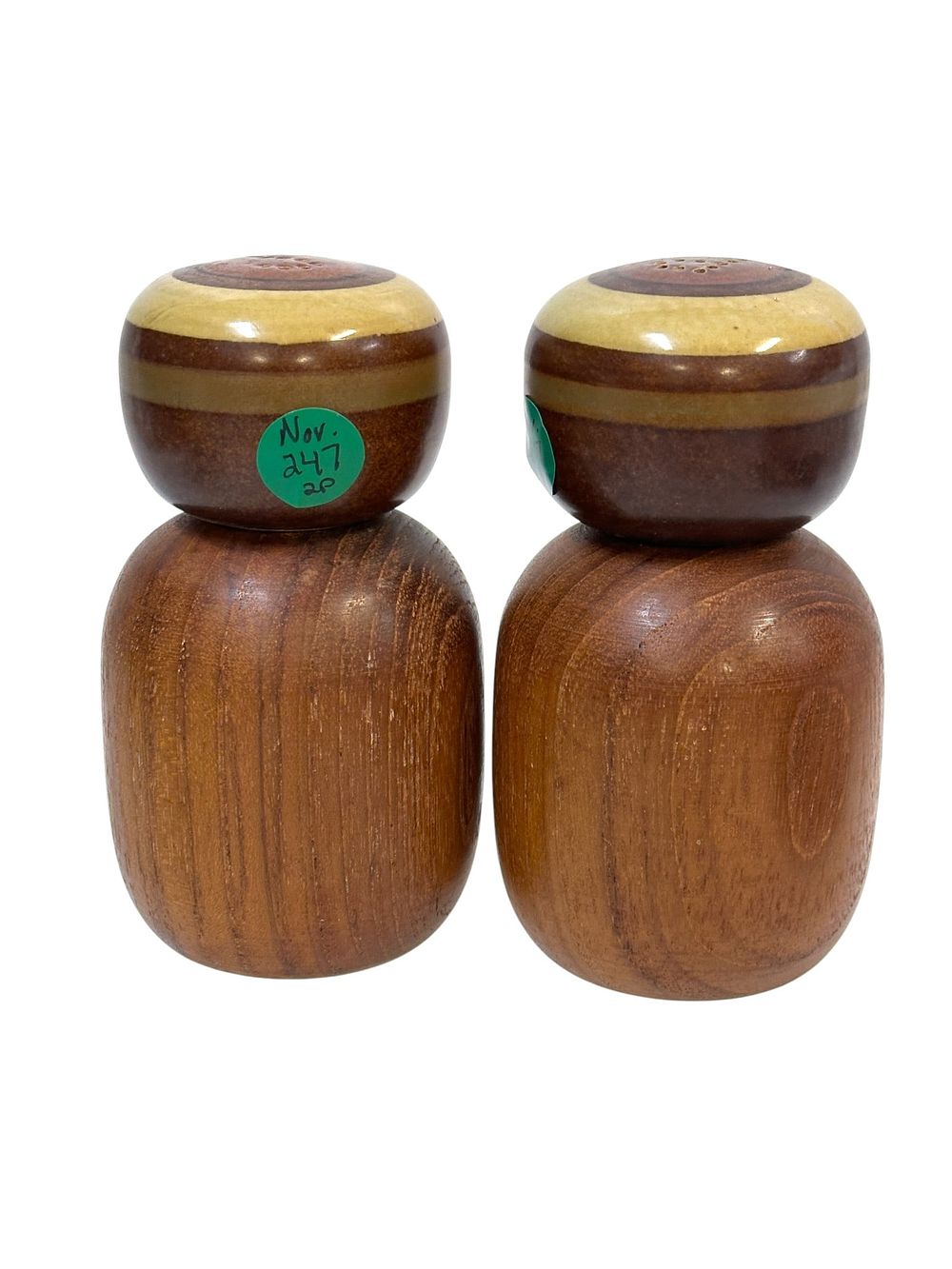 Lot 247: RARE VINTAGE DENBY ARABESQUE SAMARKAND TEAK DANSK SALT PEPPER SHAKERS
