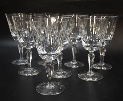 8 VINTAGE FOSTORIA GEORGETOWN WATER GOBLETS. 8 Vintage Fostoria "Georgetown" Water Goblets Each 