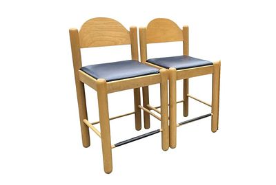 2 LOEWENSTEIN OGGO COUNTER STOOLS 1970 MODERN. Two (2) Oggo Counter Stools by Hank Loewenstein 