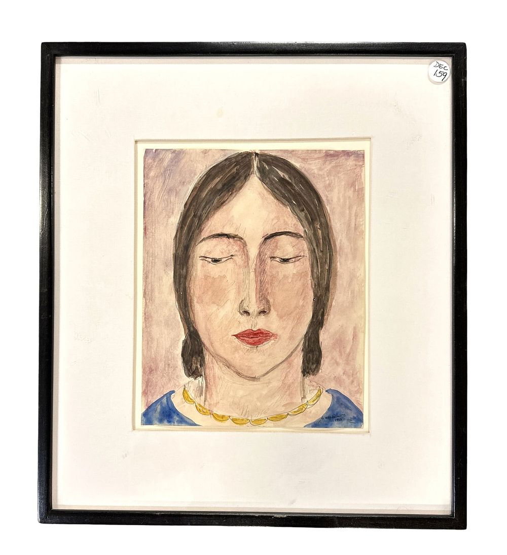 Lot 159: ABRAHAM WALKOWITZ ORIGINAL WATERCOLOR 1915