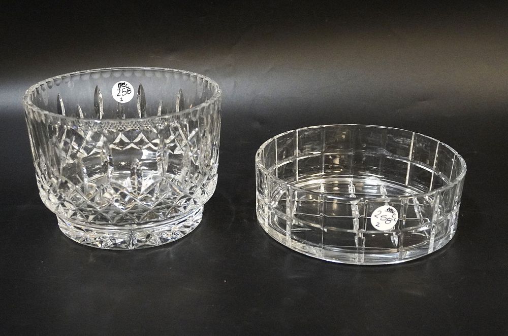 Lot 258: CRYSTAL CANDY DISH AND BOWL - 2 PIECES