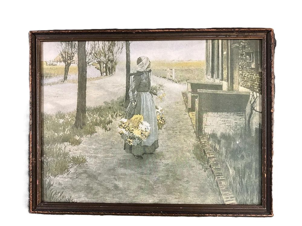 Lot 278: 1920s GEORGE HITCHCOCK DUTCH GIRL PRINT