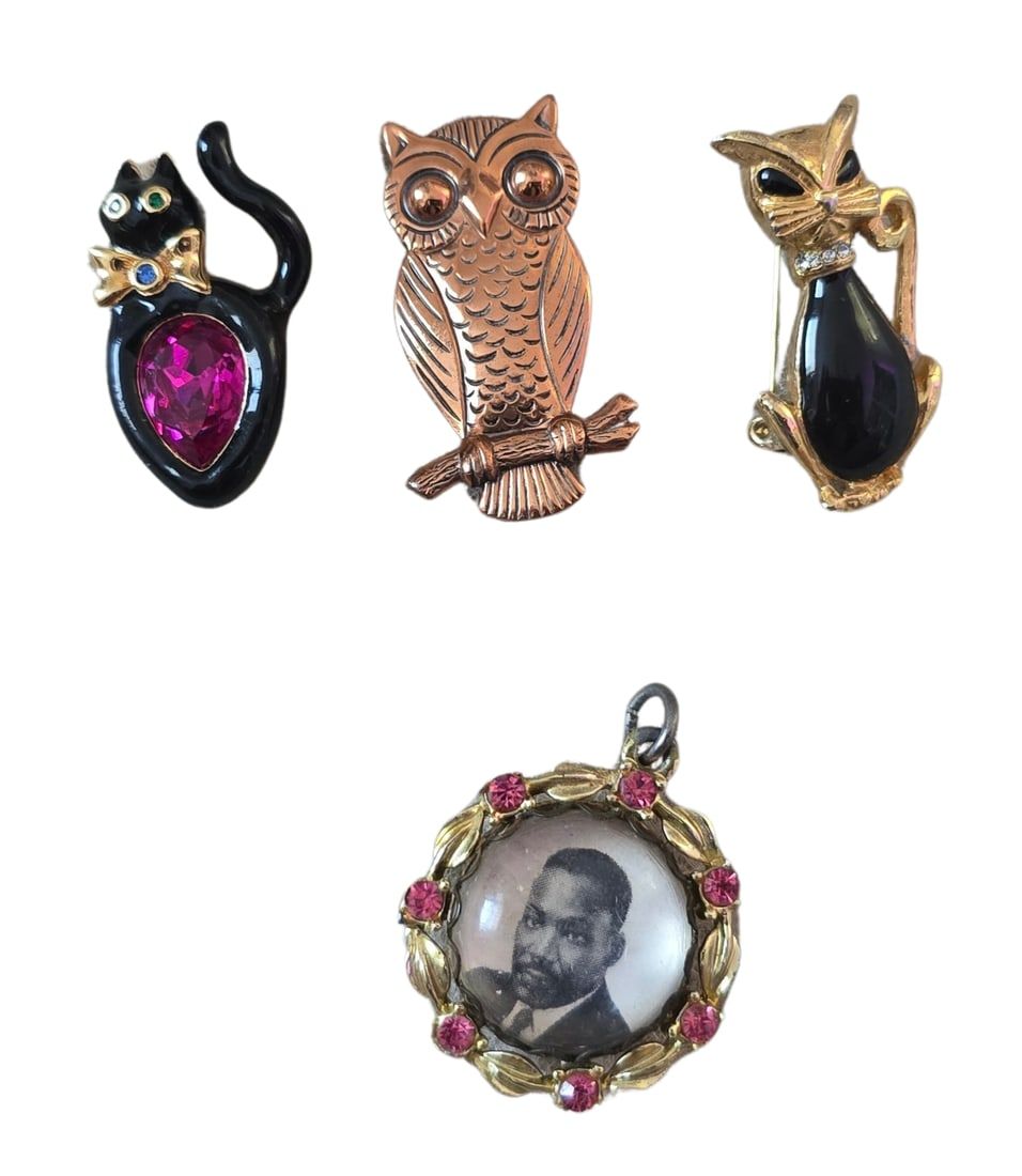 Lot 291: 4 MID CENTURY JEWELRY PIECES