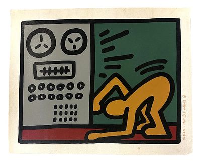 SIGNED KEITH HARING POP SHOP III (3) SCREEN PRINT 1989. Signed Keith Haring Pop Shop III (3) 