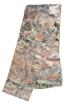 VINTAGE JAPANESE SILK BROCADE OBI. Vintage Japanese Silk Brocade Obi Sash also makes for a 