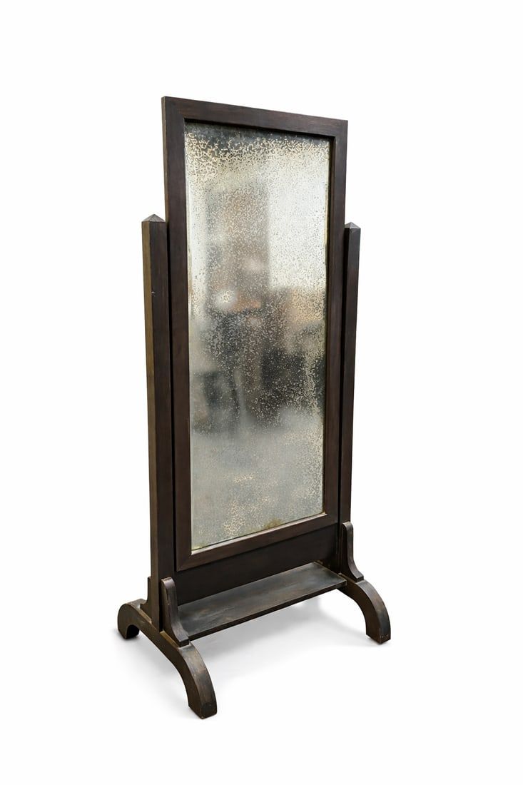 Lot 189: 1920s BEVELED CHEVAL MIRROR