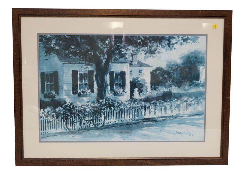 Lot 248: RAY ELLIS EDGARTOWN LANE FRAMED PRINT