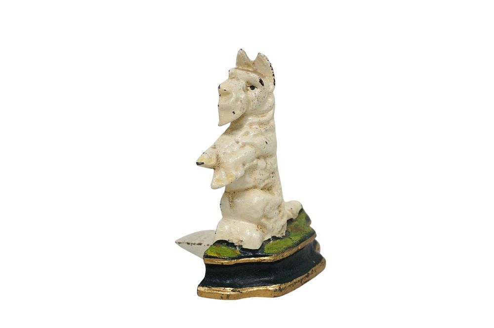 Lot 165: VINTAGE CAST IRON WESTIE DOOR STOPPER