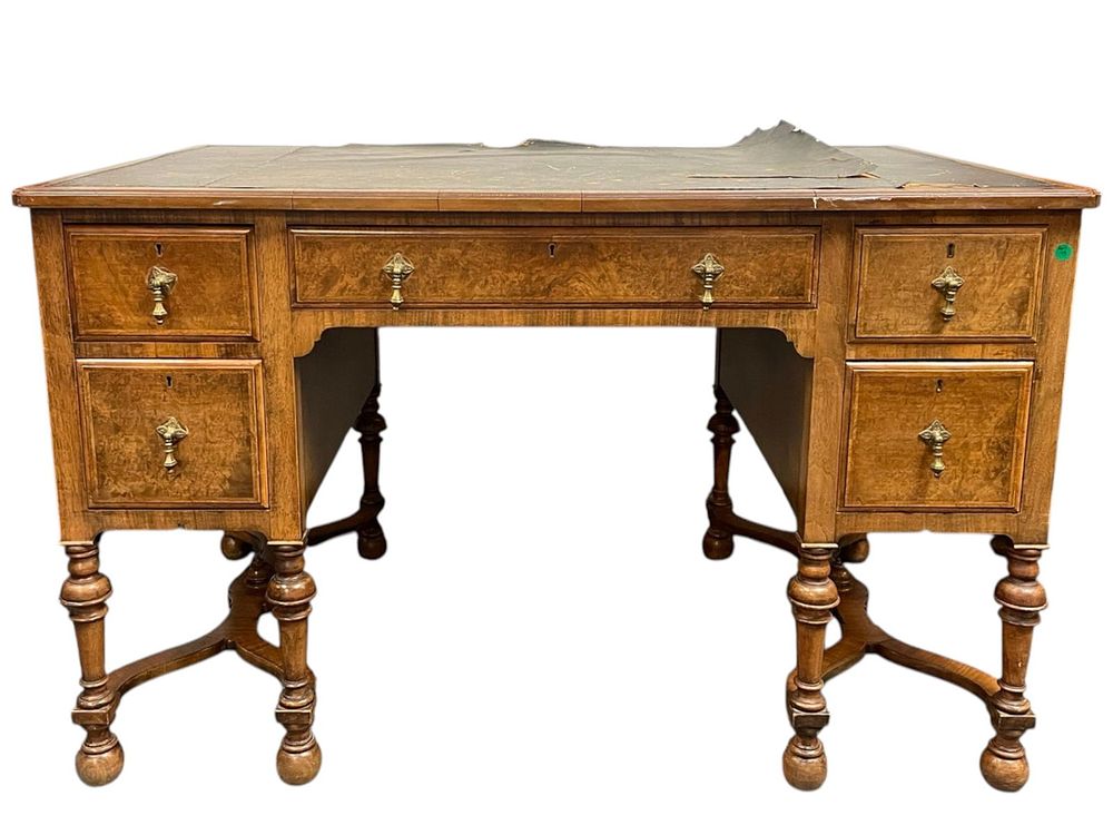 Lot 173: ENGLISH HOWARD & SONS BURR WALNUT DESK
