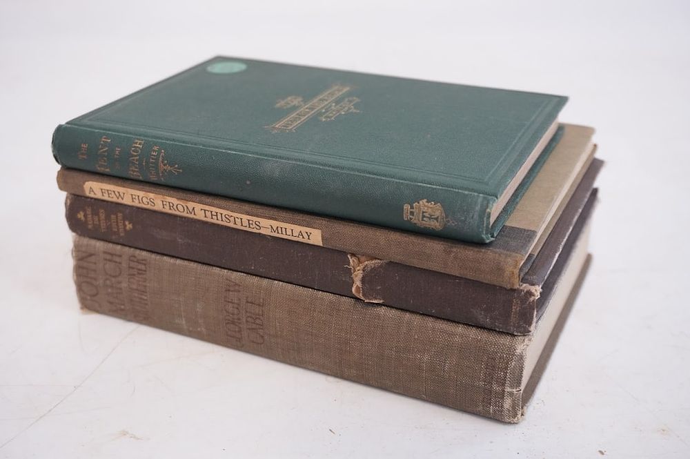 Lot 220: LOT OF 4 ANTIQUE BOOKS - WHITTIER, CABLE, MILLARY, AND WHARTON