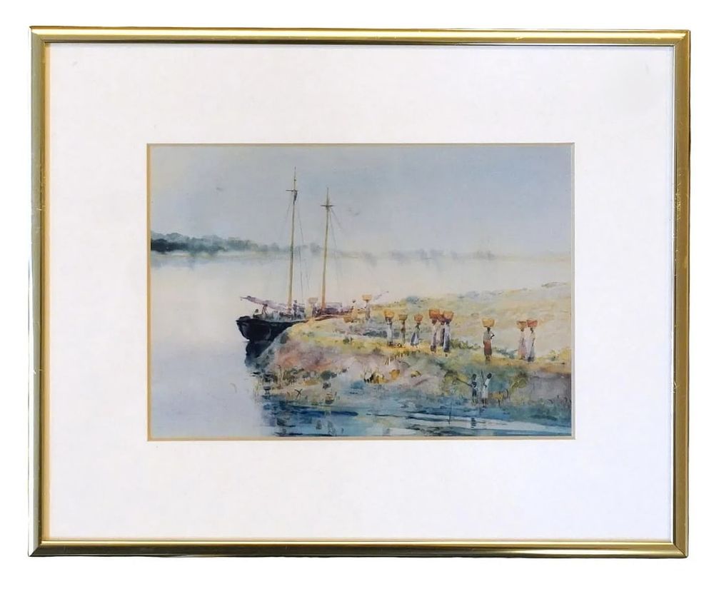 Lot 190: ALICE RAVENEL HUGER SMITH FRAMED WATERCOLOR PRINT